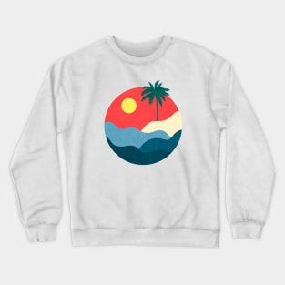 Minimalist Abstract Nature Art #8 Warm Tropical Beach Crewneck Sweatshirt